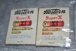 Grouping of 3 Winchester Items – 1st is 8 ½” Long Green Pencil Case – Other 2 are “World Famous Winc
