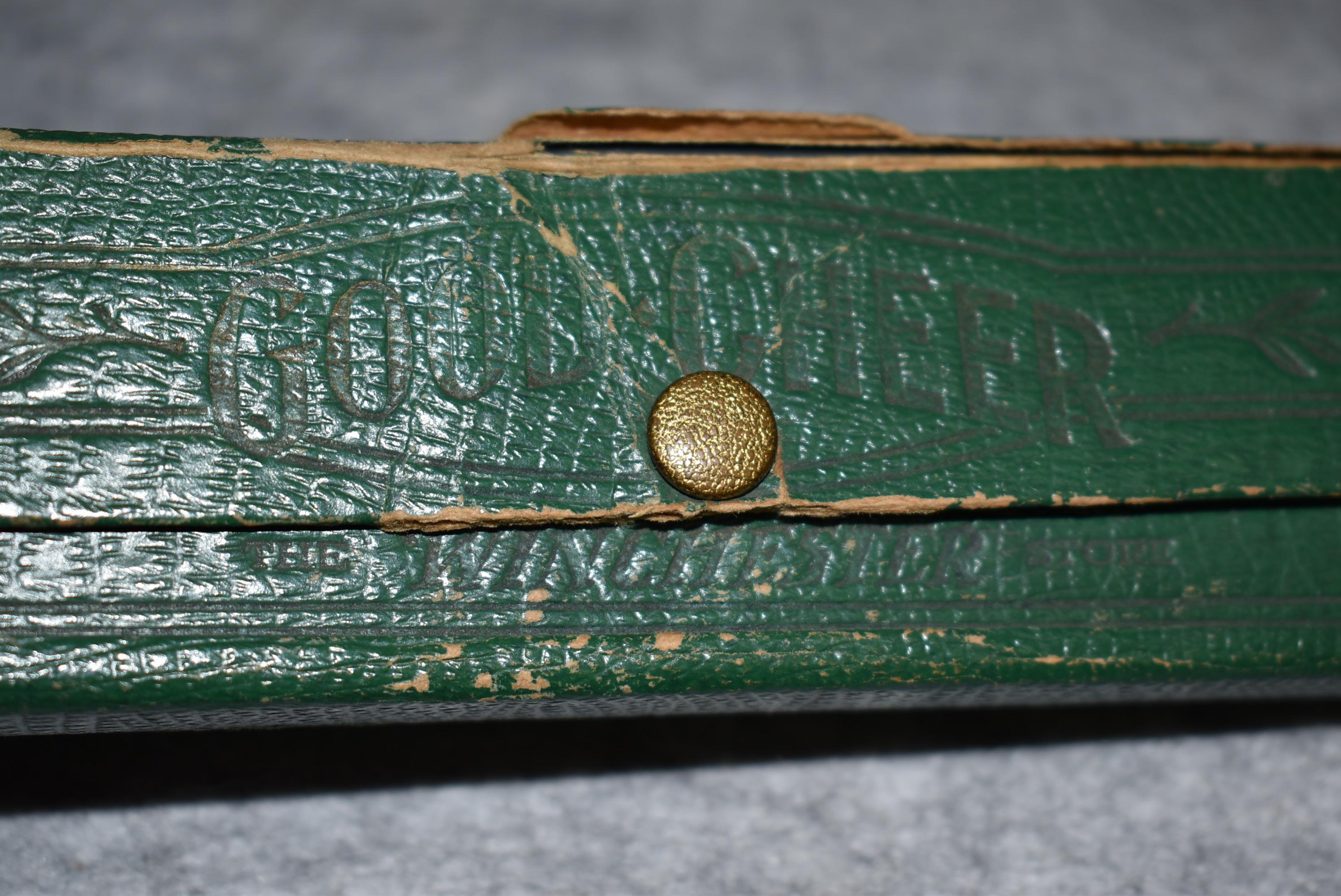 Grouping of 3 Winchester Items – 1st is 8 ½” Long Green Pencil Case – Other 2 are “World Famous Winc