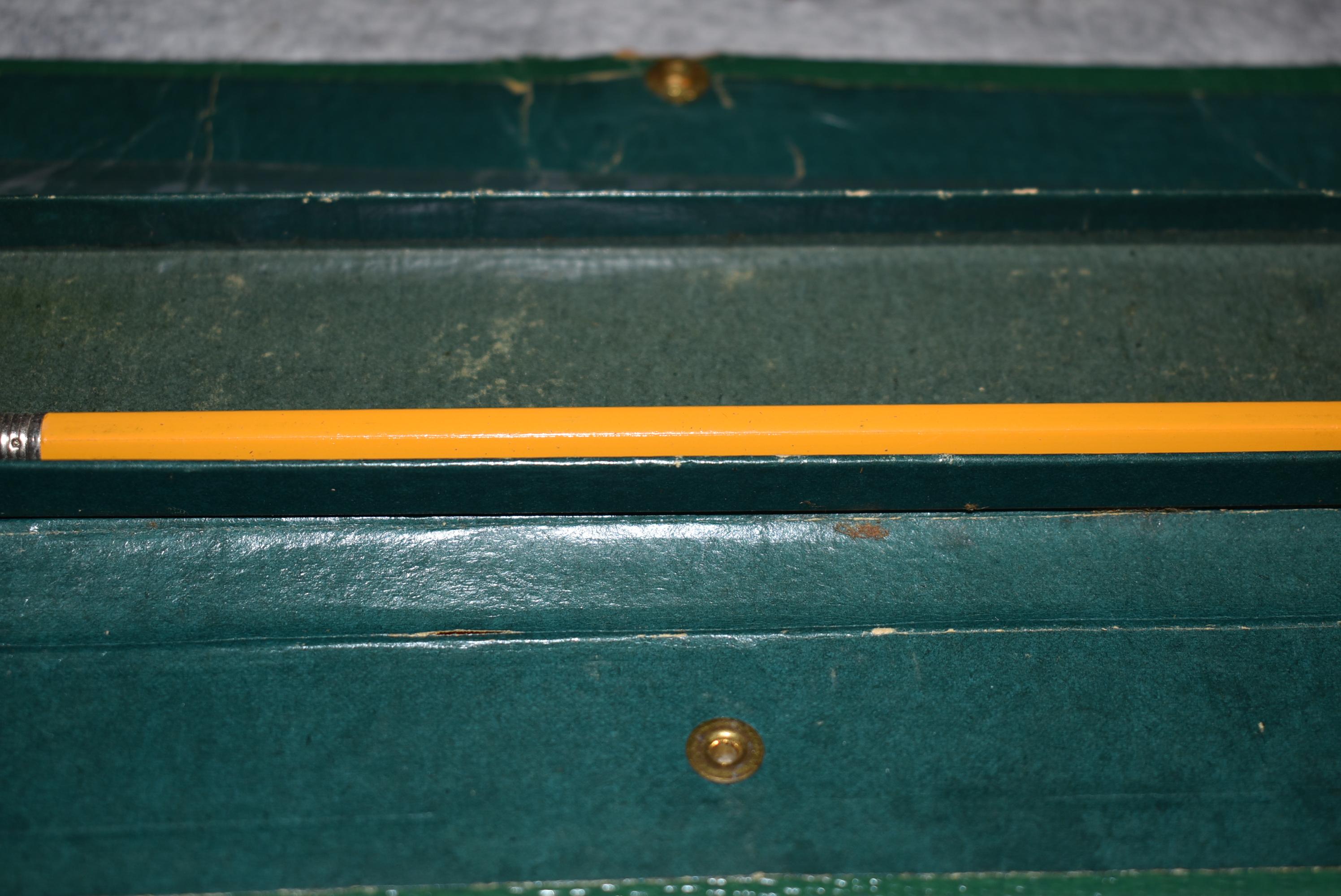 Grouping of 3 Winchester Items – 1st is 8 ½” Long Green Pencil Case – Other 2 are “World Famous Winc