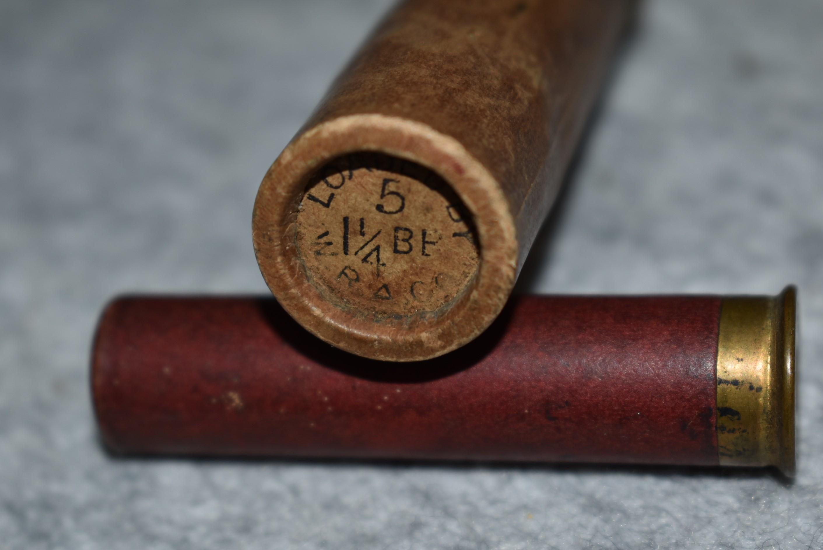 Pair of 2 Shot Shells – 1st is WRA Co. 10ga. Rival – 2nd is Rem. 32ga. 14mm Shot Shell