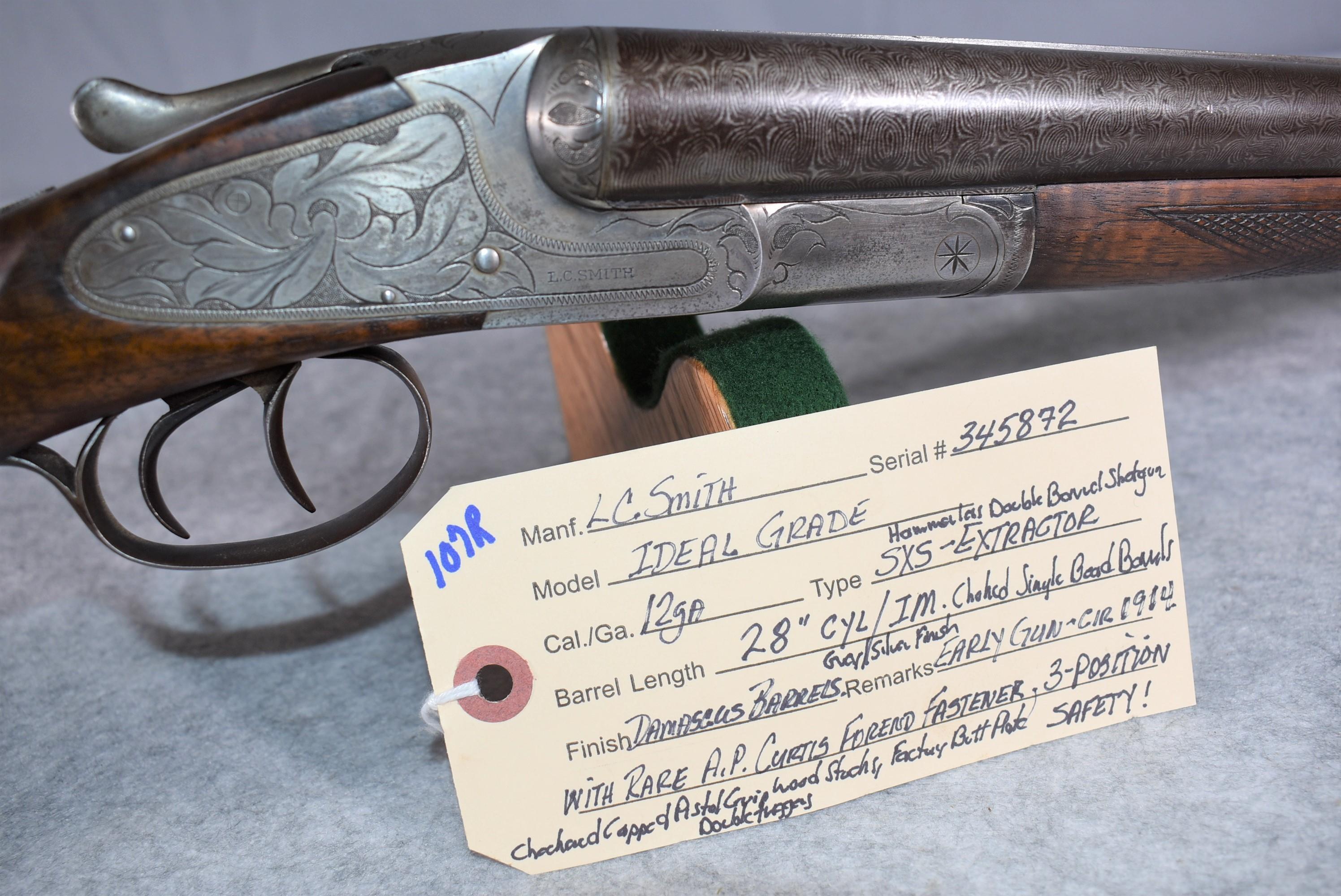 L.C. Smith – Ideal Grade – 12ga. Hammerless Double Barrel Shotgun