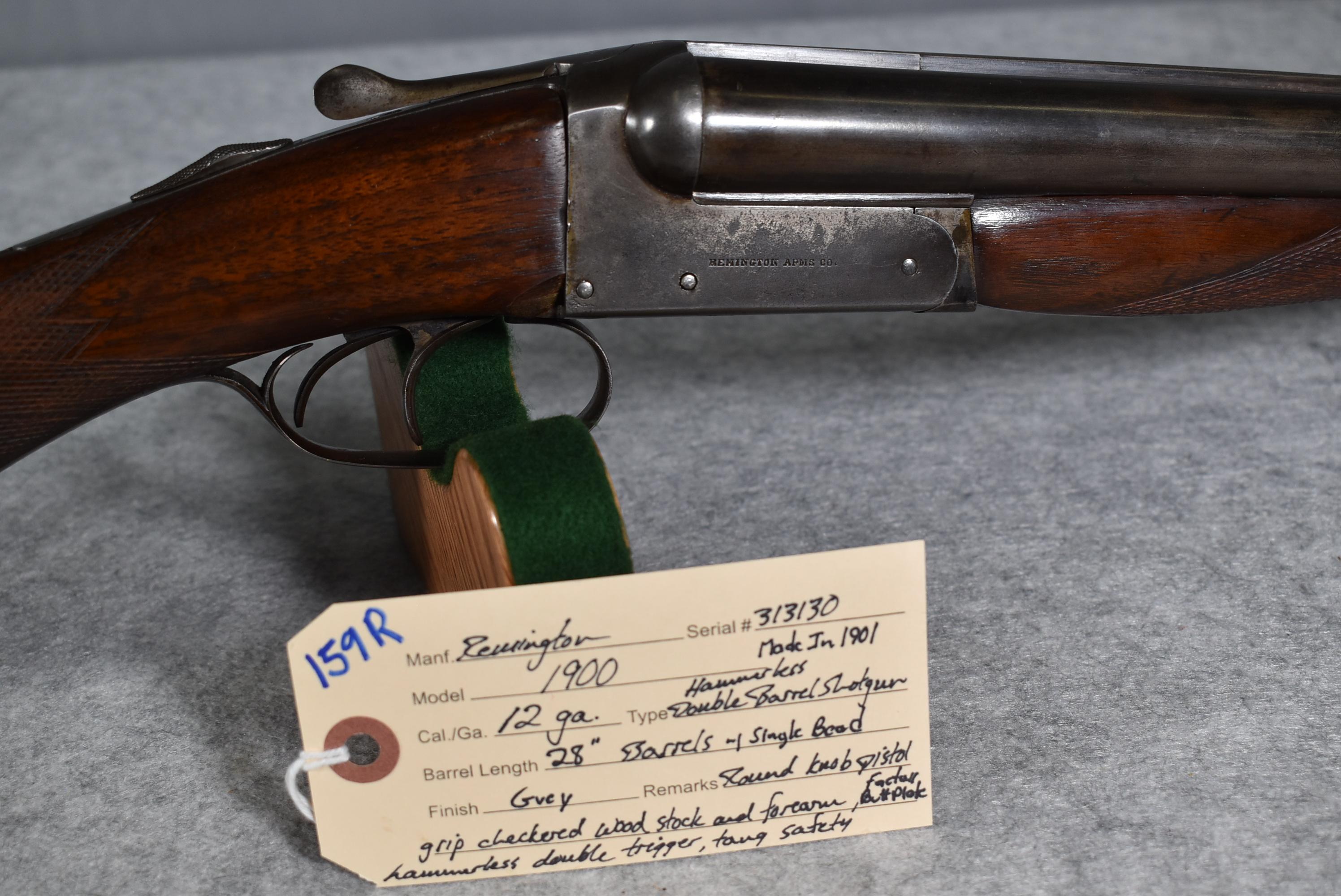 Remington – Mod. 1900 – 12ga. Hammerless Double Barrel Shotgun