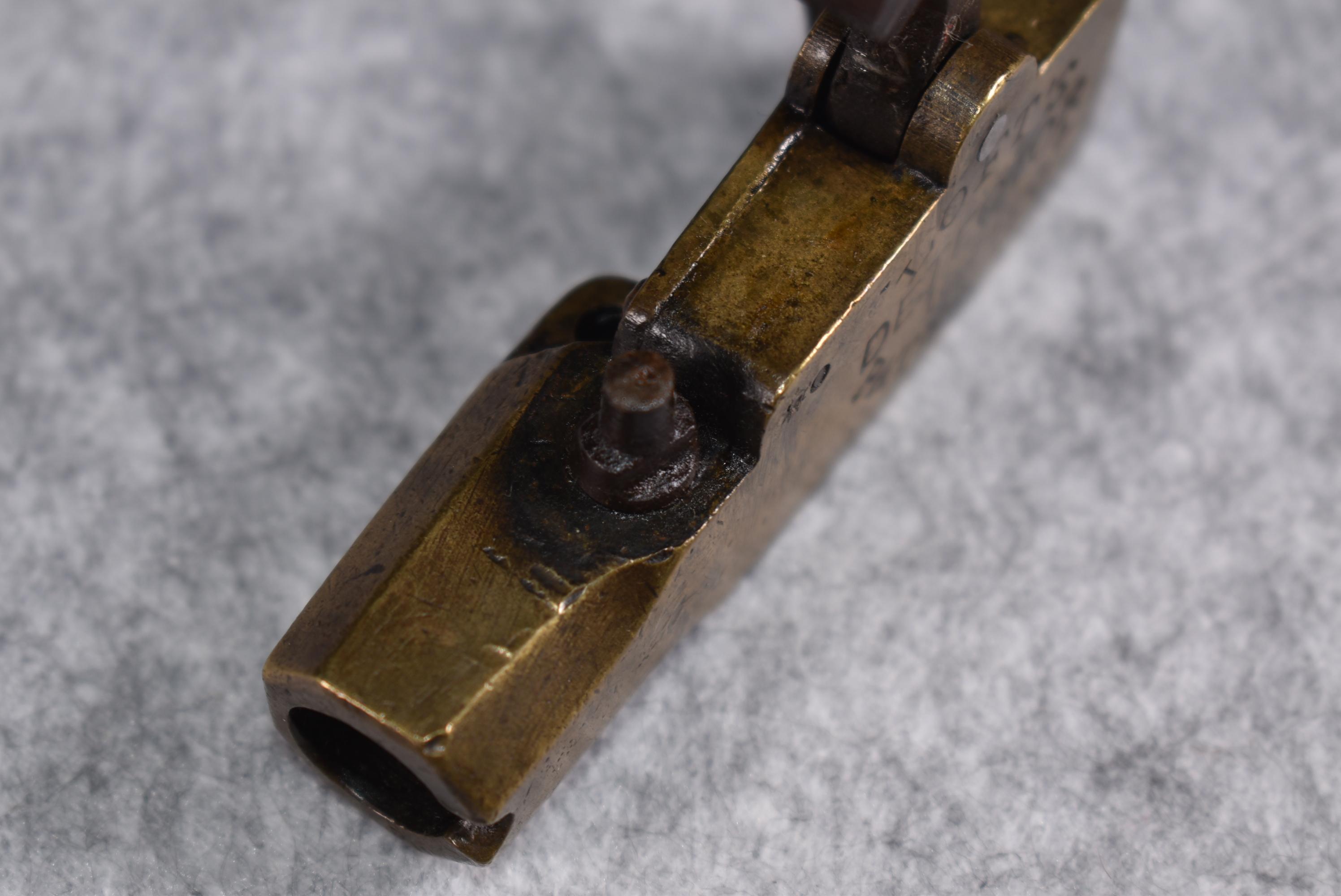 Loft’s – Detector Patent PG Dated 1851 – Brass Frame Percussion Alarm Gun