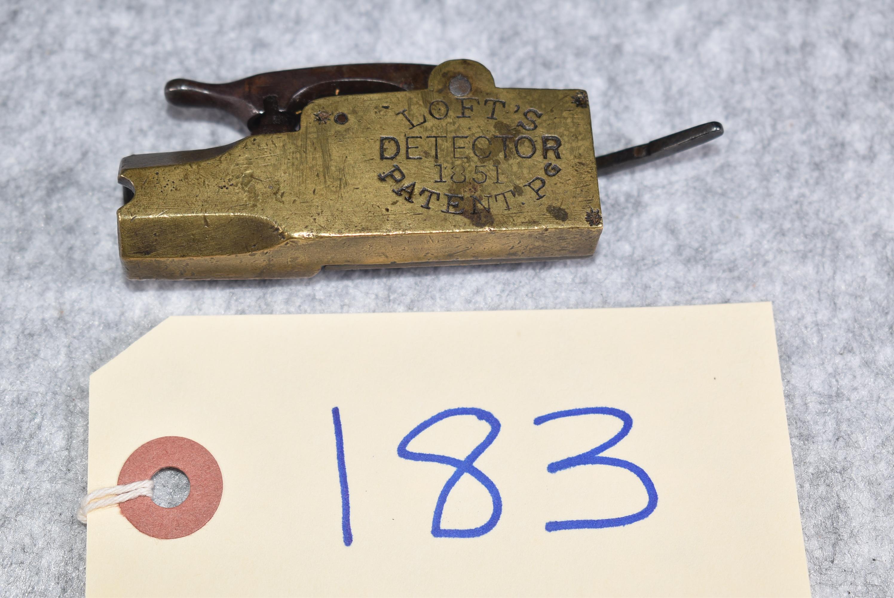 Loft’s – Detector Patent PG Dated 1851 – Brass Frame Percussion Alarm Gun