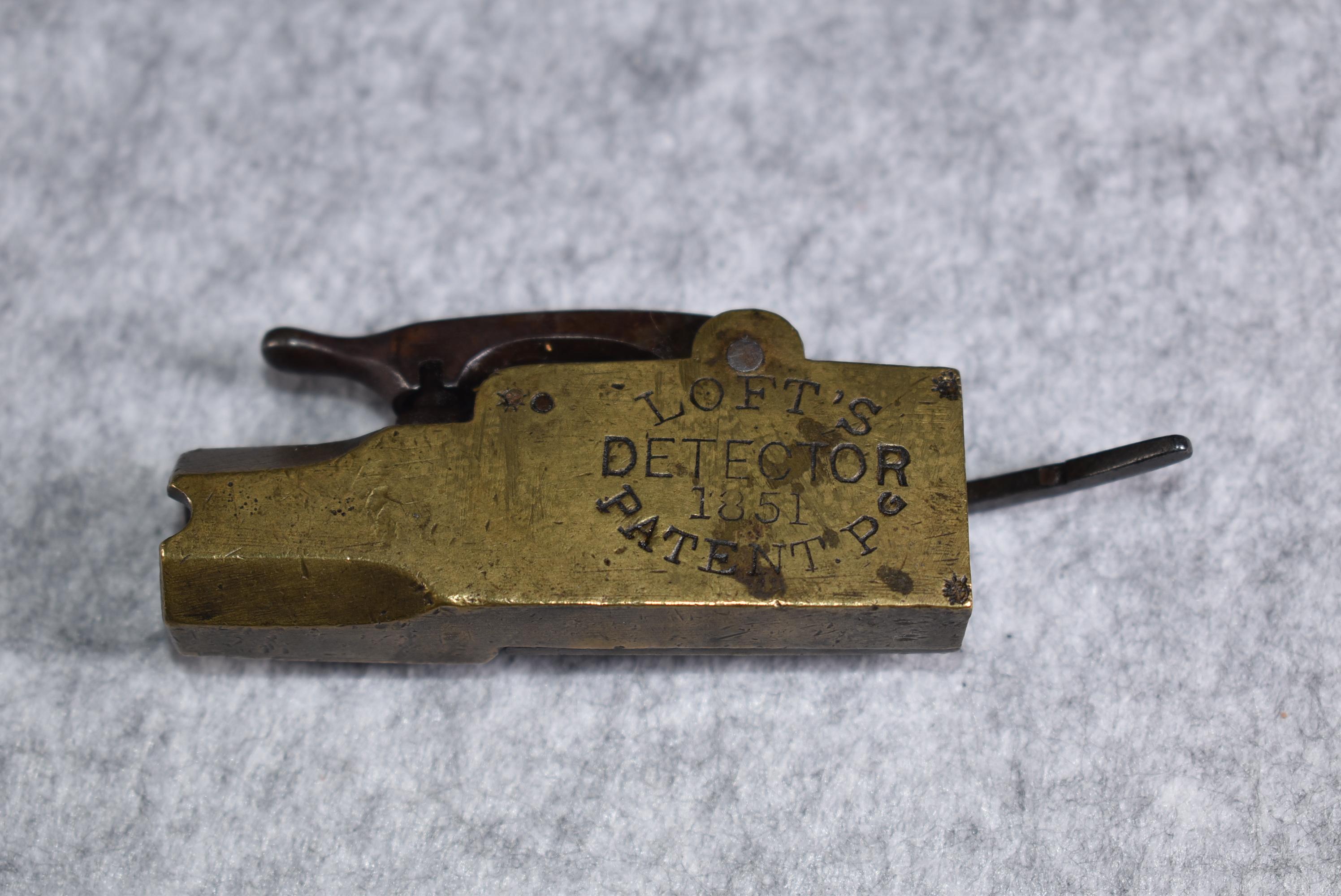 Loft’s – Detector Patent PG Dated 1851 – Brass Frame Percussion Alarm Gun