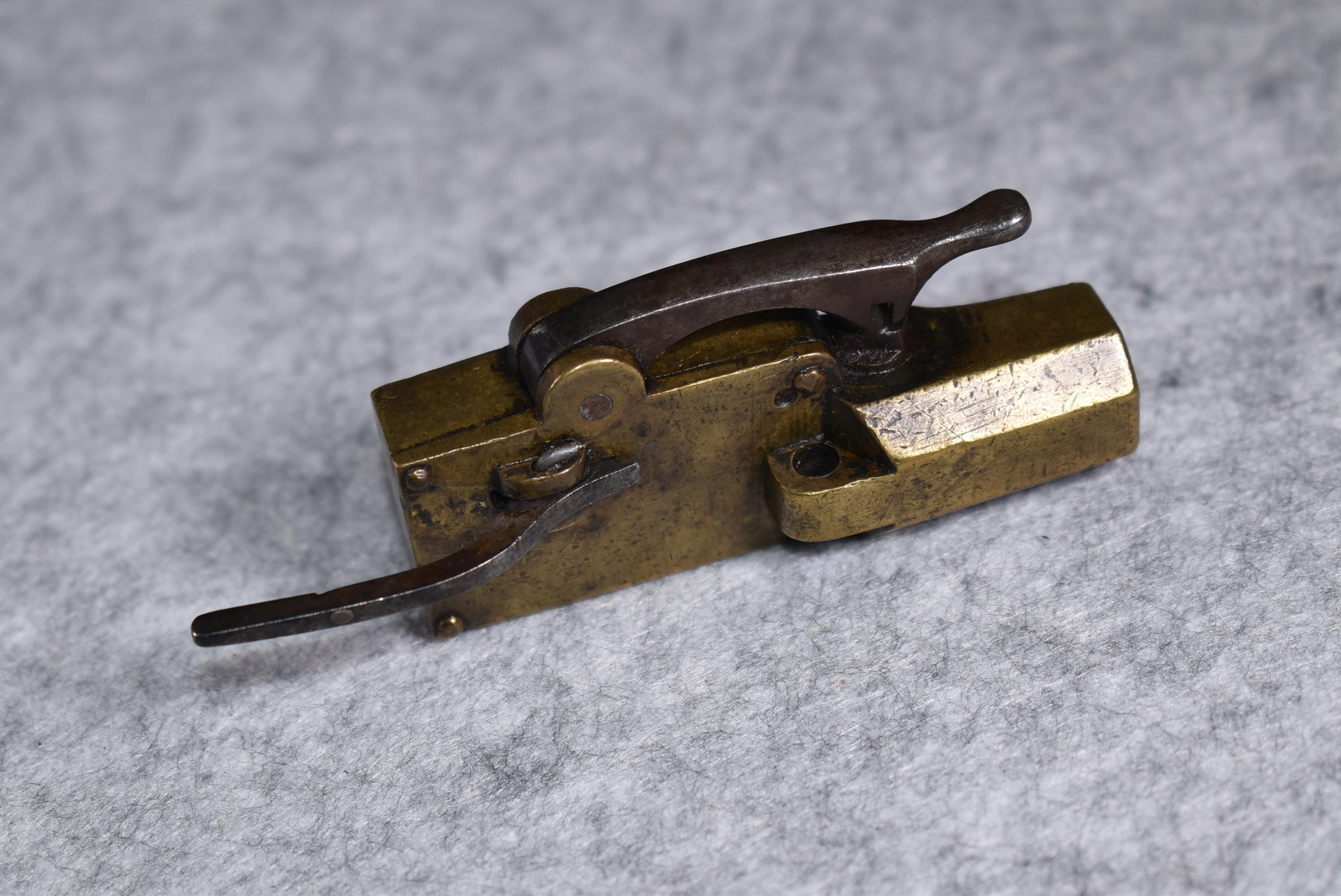 Loft’s – Detector Patent PG Dated 1851 – Brass Frame Percussion Alarm Gun