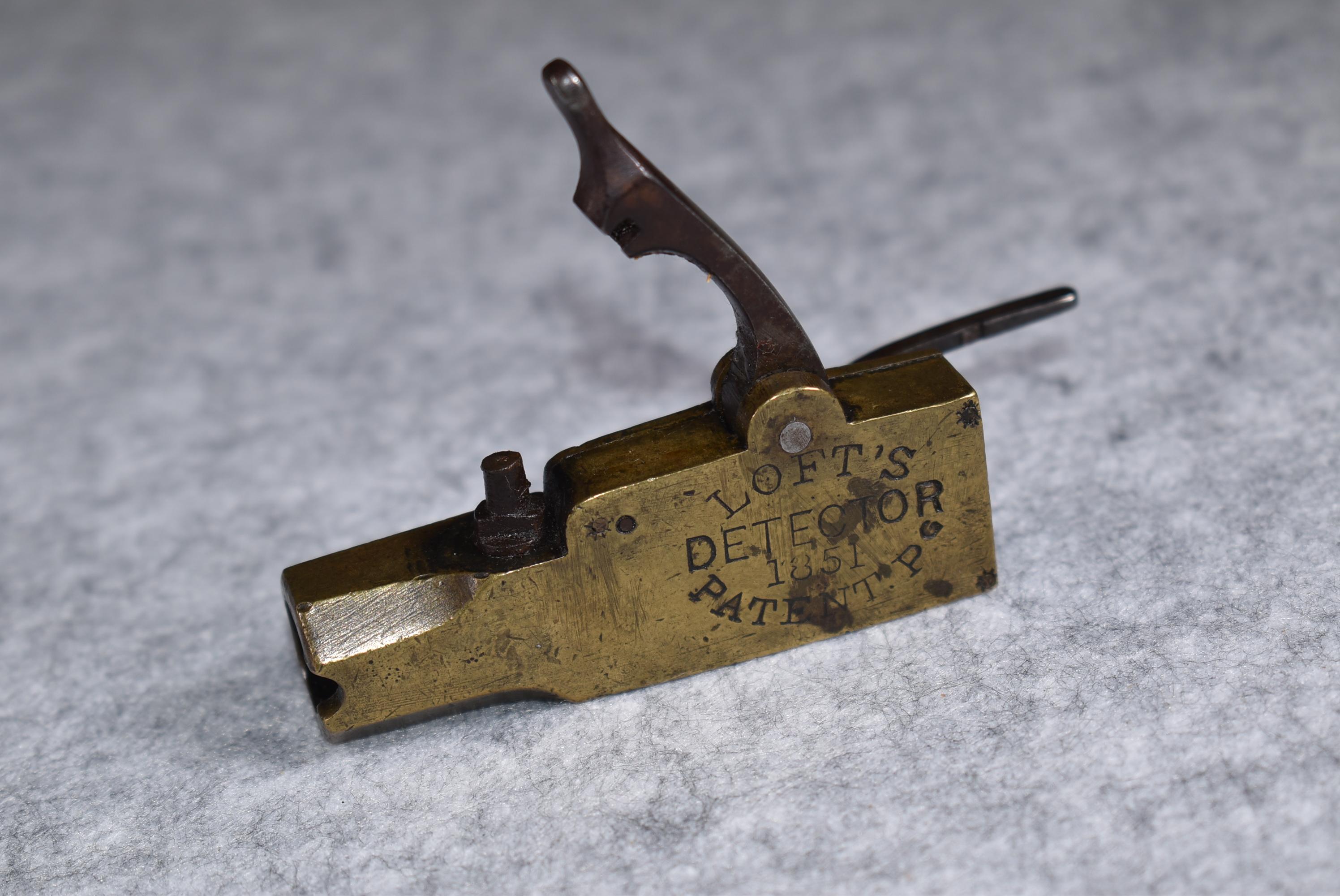 Loft’s – Detector Patent PG Dated 1851 – Brass Frame Percussion Alarm Gun