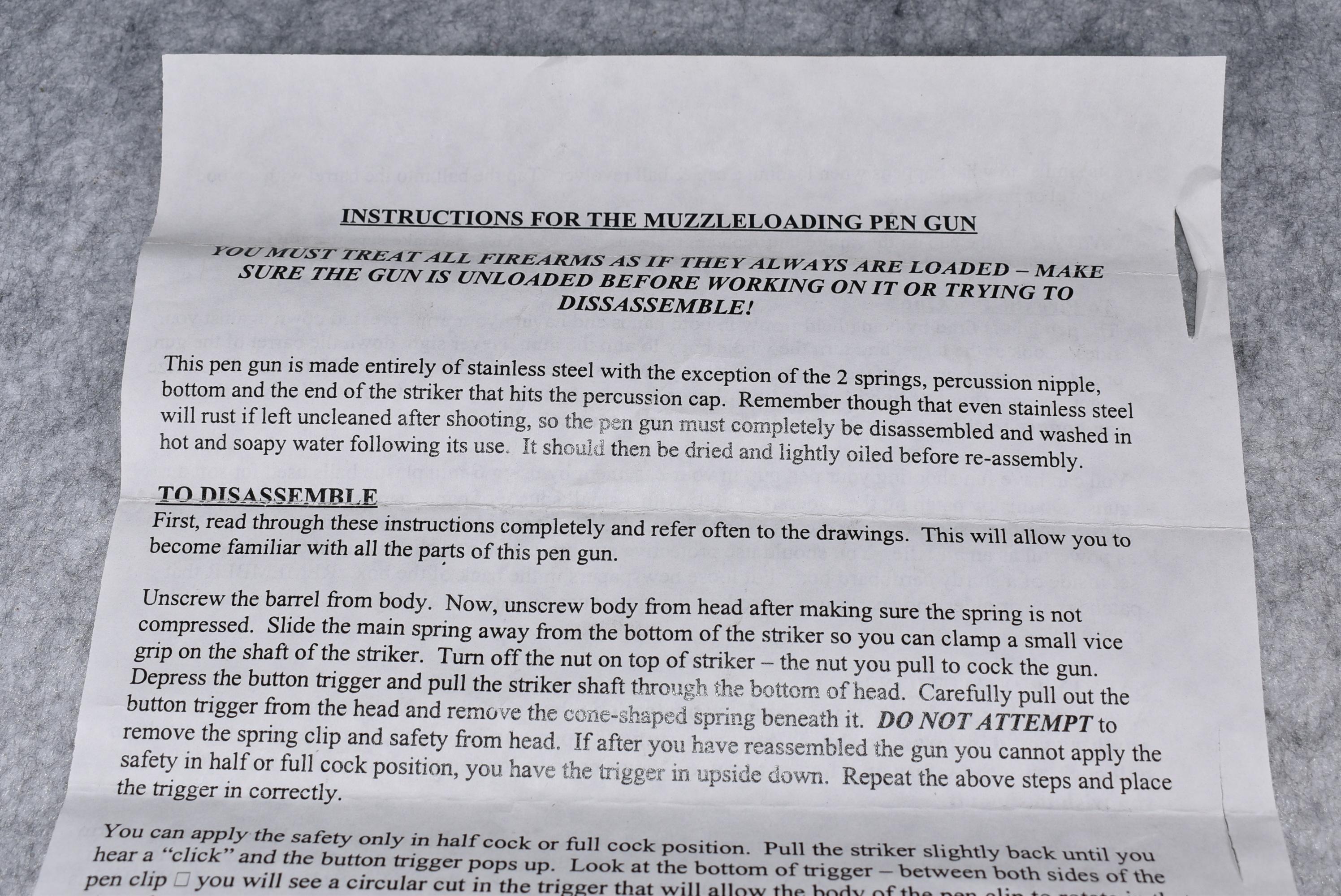 A.F.T. of Burnsville, MN – Muzzleloading Pen Gun