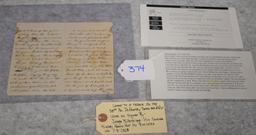Letter to a Friend in the 38th PA Inf. Dated November 23, 1861