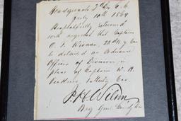 Endorsement Signature of Brig. Gen. J.H. Wilson