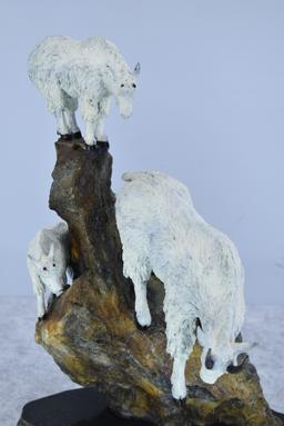 Signed Bronze – “Billy the Kid” of 3 Mountain Goats – By Rick Taylor – 16½” High – Weighs 26.1lbs. –