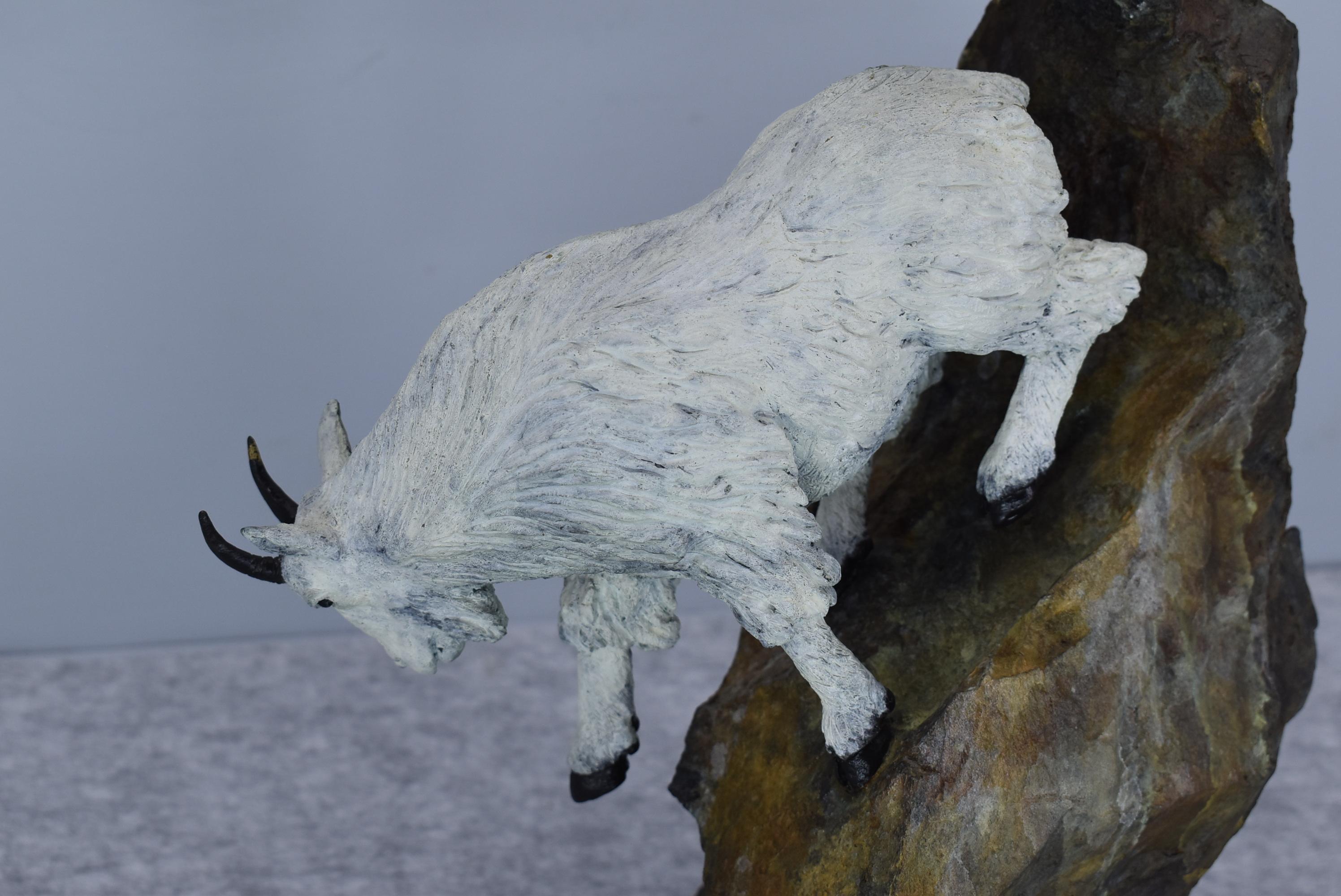 Signed Bronze – “Billy the Kid” of 3 Mountain Goats – By Rick Taylor – 16½” High – Weighs 26.1lbs. –