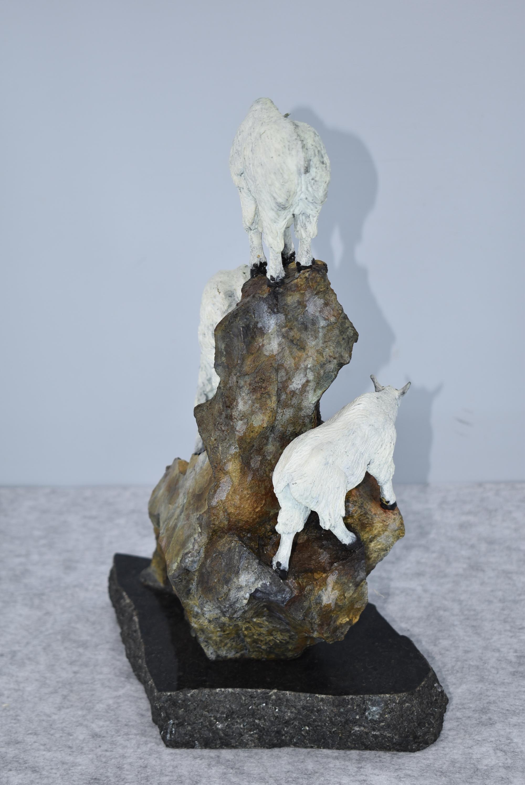 Signed Bronze – “Billy the Kid” of 3 Mountain Goats – By Rick Taylor – 16½” High – Weighs 26.1lbs. –