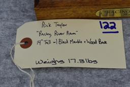 Signed Bronze – “Racing River Ram” of a Single Stone Sheep – By Rick Taylor – 14” High – Weighs 17.3