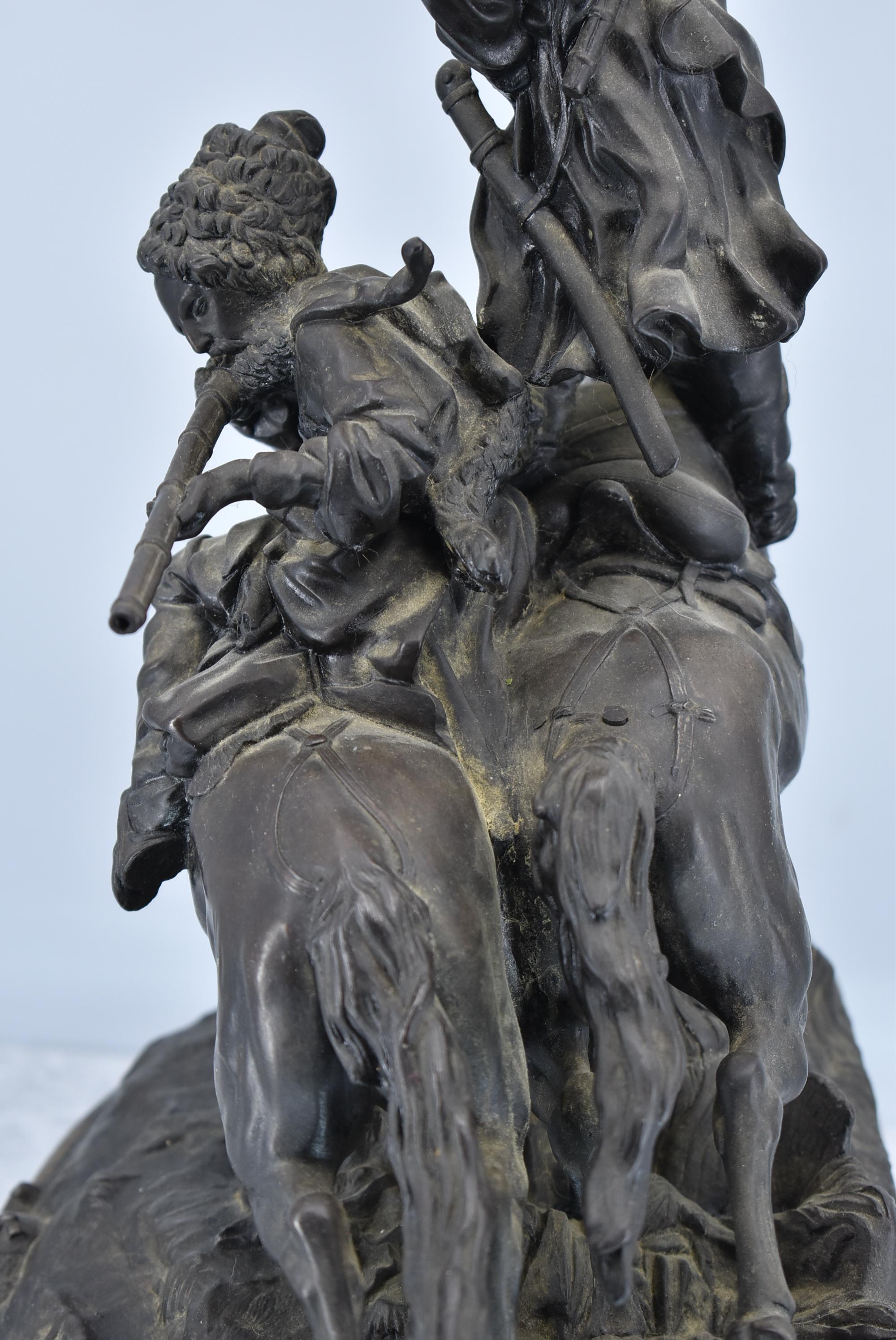 Bronze – Depicts 2 Horseman Being Pursued – Appears to Have No Makers Mark – 20” High & 17” Wide – W