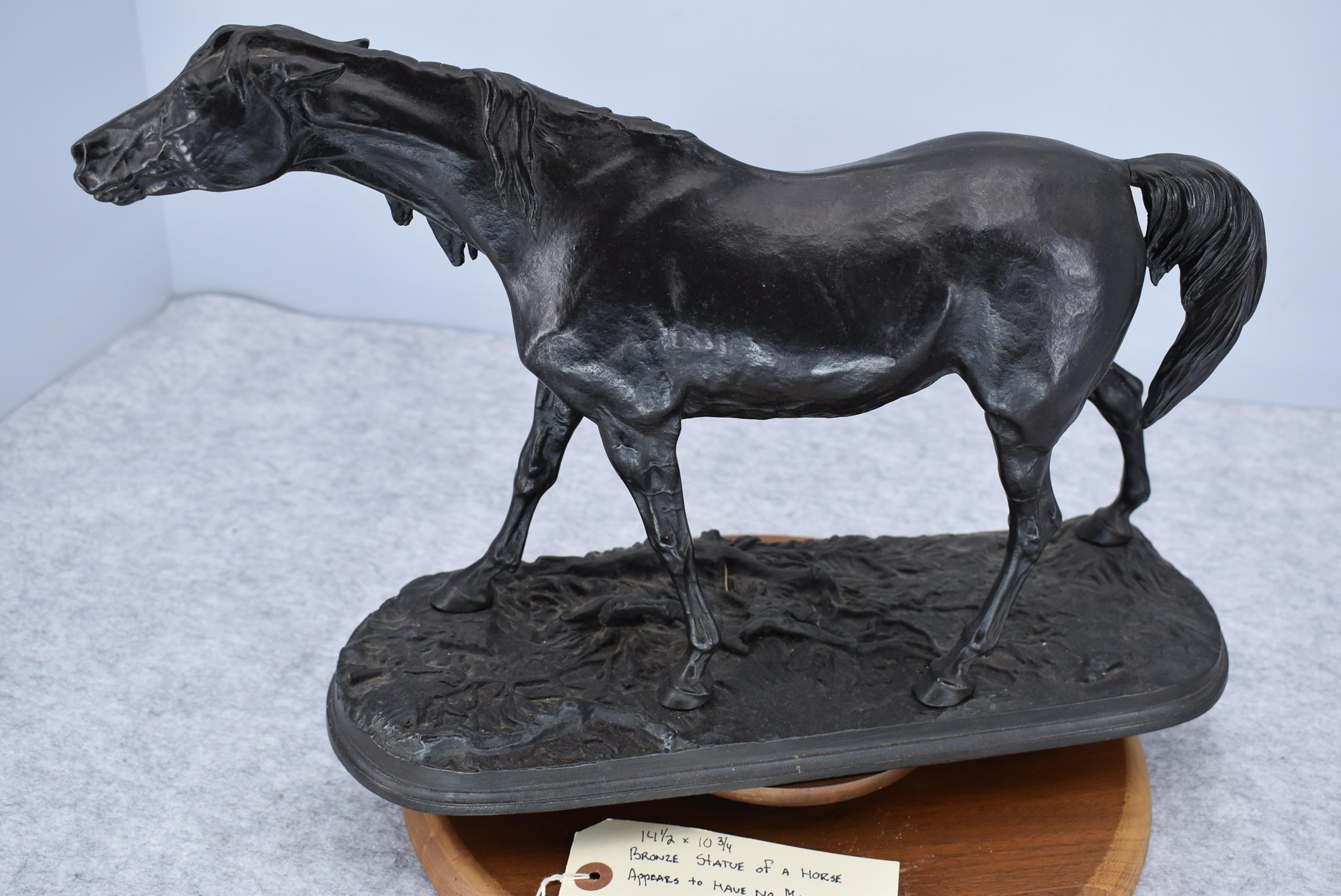Bronze – Statue of a Horse – Appears to Have No Makers Mark – 14½” High & 10¾” Wide – Weighs 16.5lbs