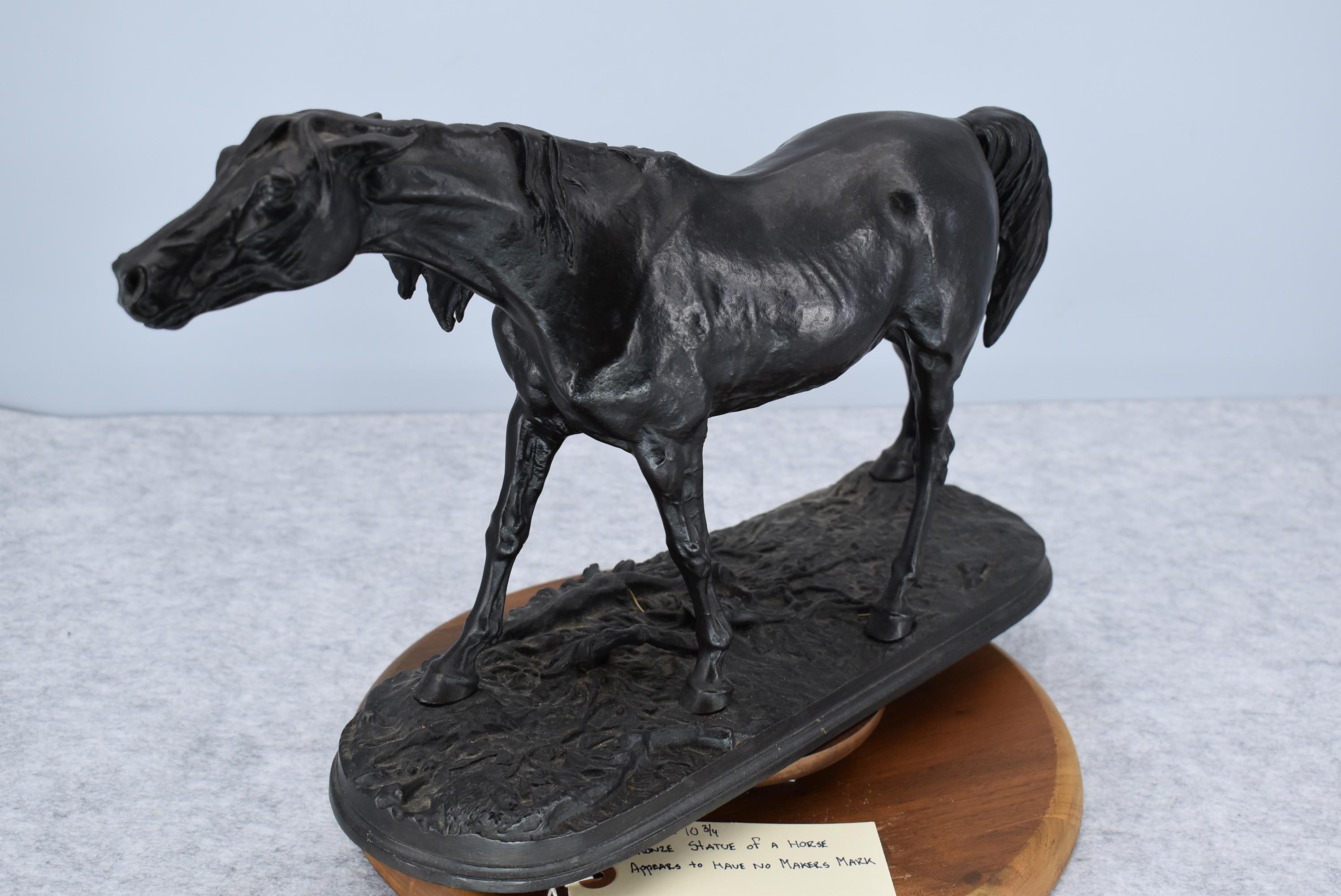Bronze – Statue of a Horse – Appears to Have No Makers Mark – 14½” High & 10¾” Wide – Weighs 16.5lbs