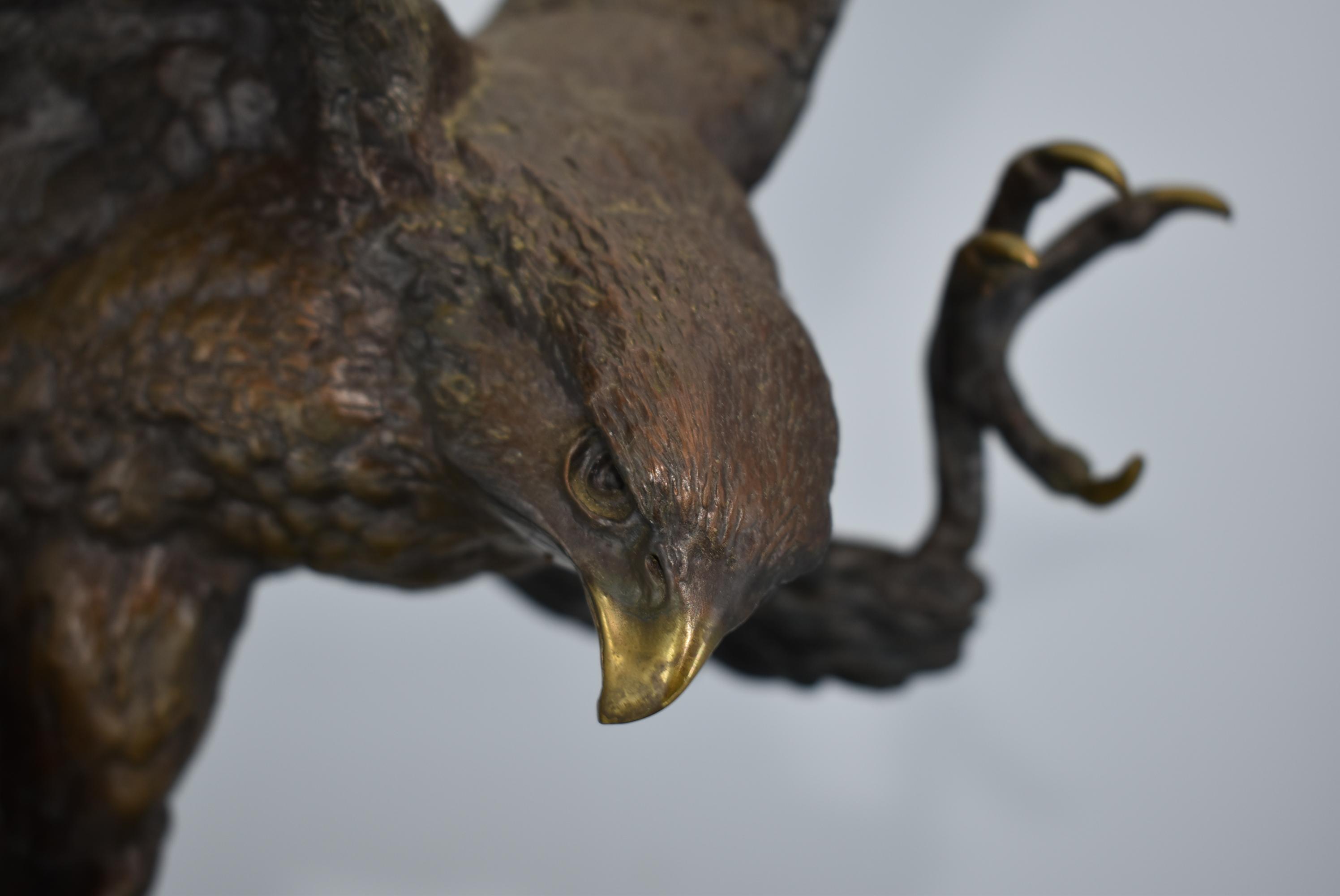 Bronze – “Falcon” – By Jules Moigniez – 26” High – Weighs 32.4lbs – Signed “J. Moigniez” on Bronze –