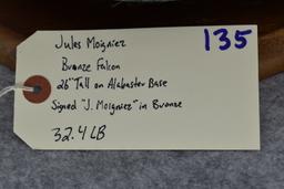 Bronze – “Falcon” – By Jules Moigniez – 26” High – Weighs 32.4lbs – Signed “J. Moigniez” on Bronze –
