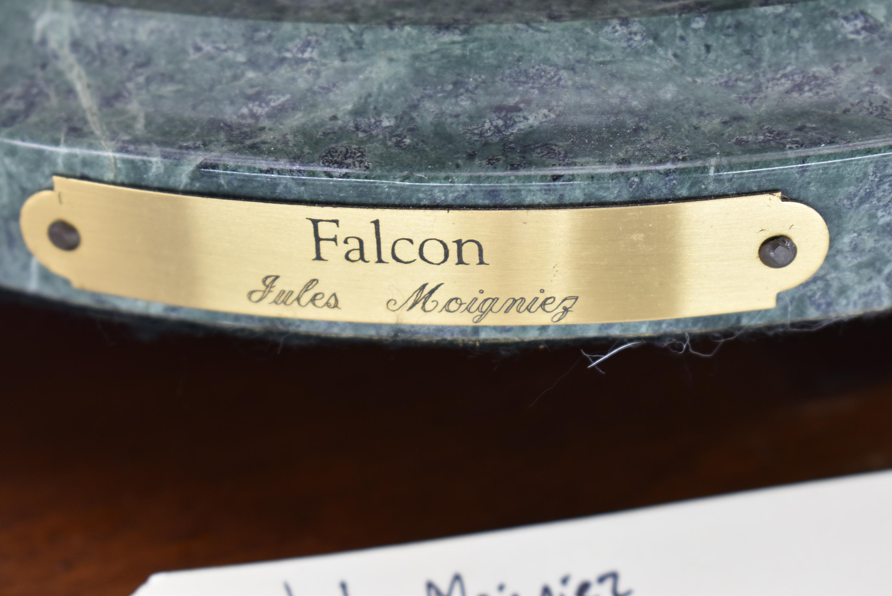 Bronze – “Falcon” – By Jules Moigniez – 26” High – Weighs 32.4lbs – Signed “J. Moigniez” on Bronze –