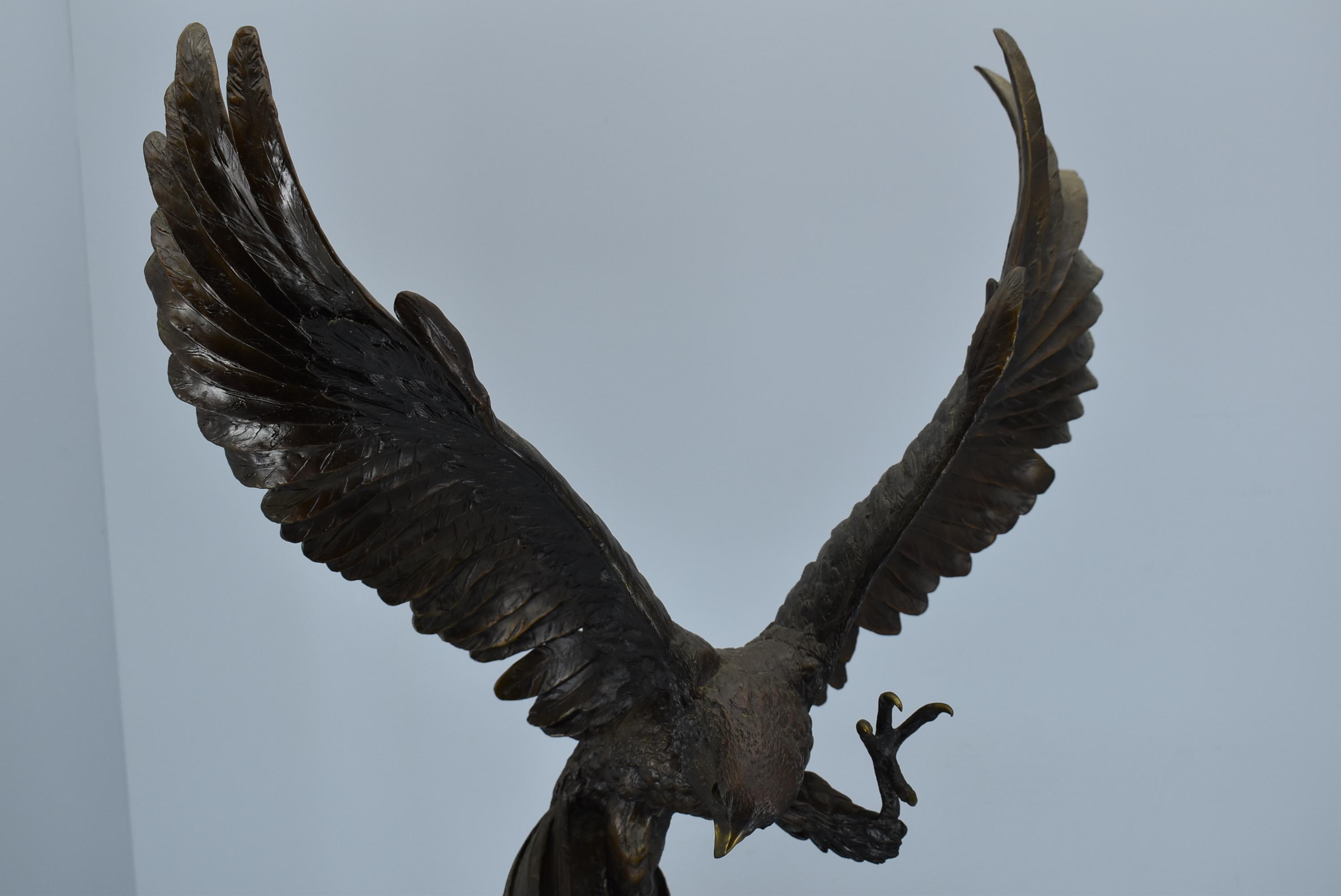 Bronze – “Falcon” – By Jules Moigniez – 26” High – Weighs 32.4lbs – Signed “J. Moigniez” on Bronze –