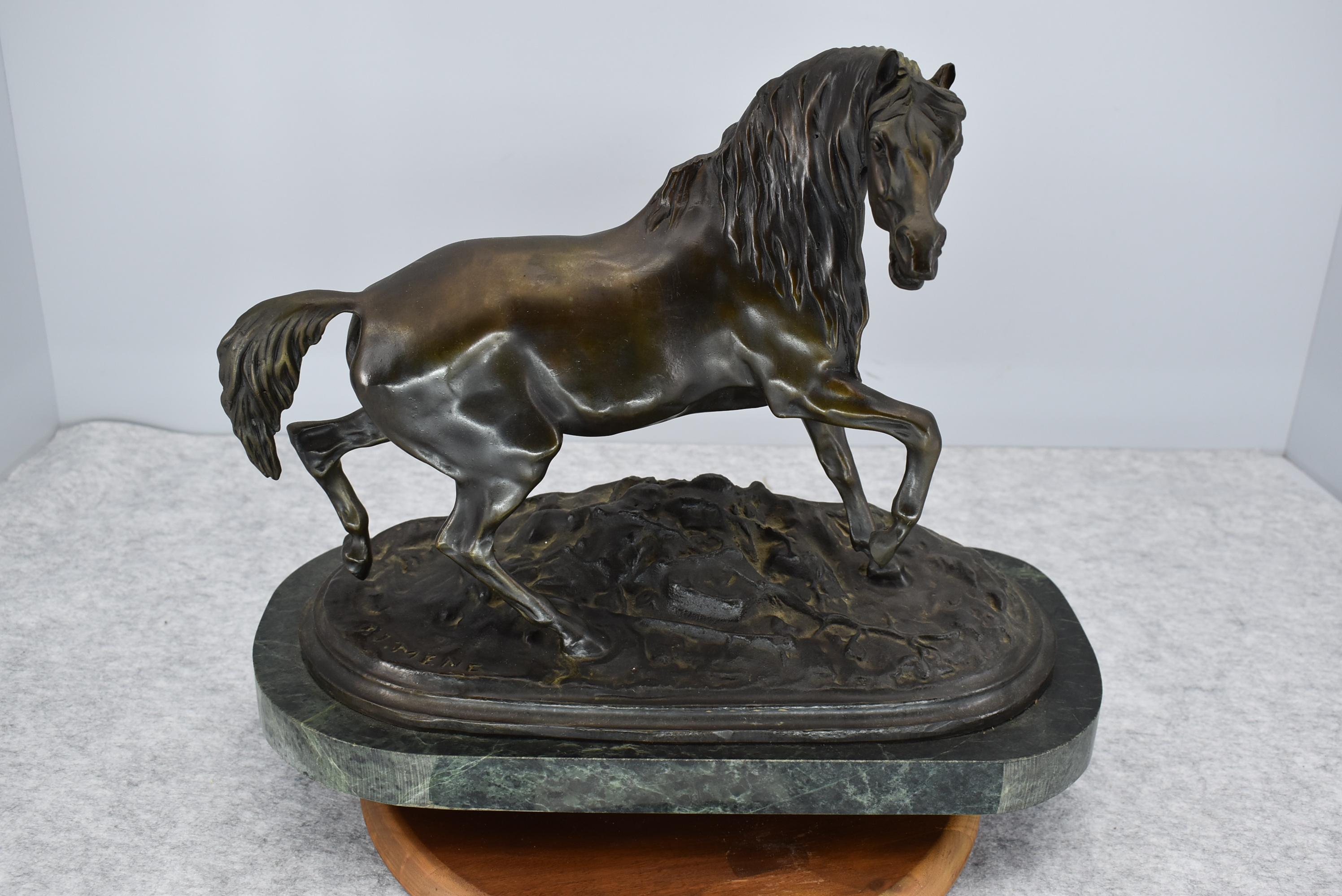 Bronze – Mustang (Single Mustang Horse) – By P. J. Mene – 11” High & 14” Wide – Weighs 28.4lbs – On