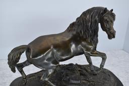 Bronze – Mustang (Single Mustang Horse) – By P. J. Mene – 11” High & 14” Wide – Weighs 28.4lbs – On