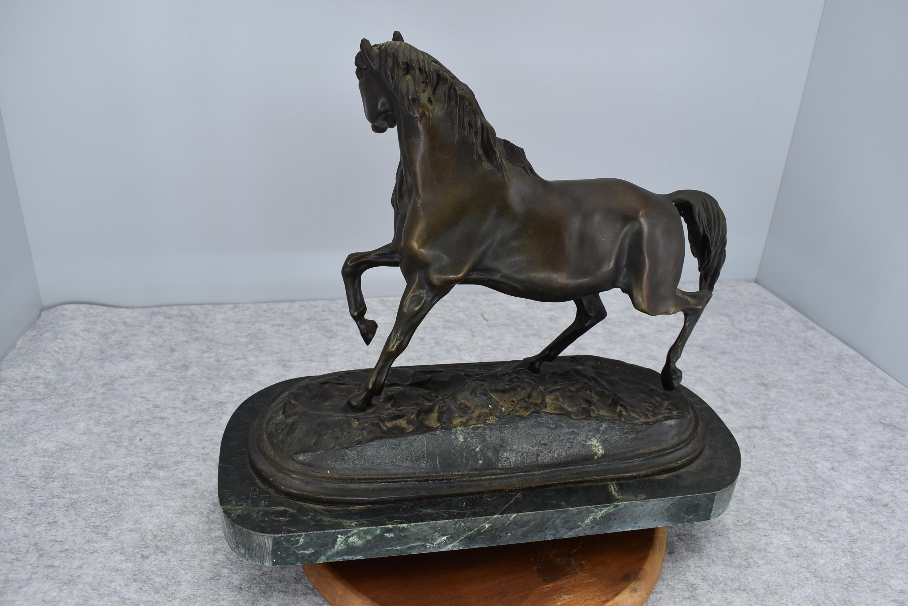 Bronze – Mustang (Single Mustang Horse) – By P. J. Mene – 11” High & 14” Wide – Weighs 28.4lbs – On