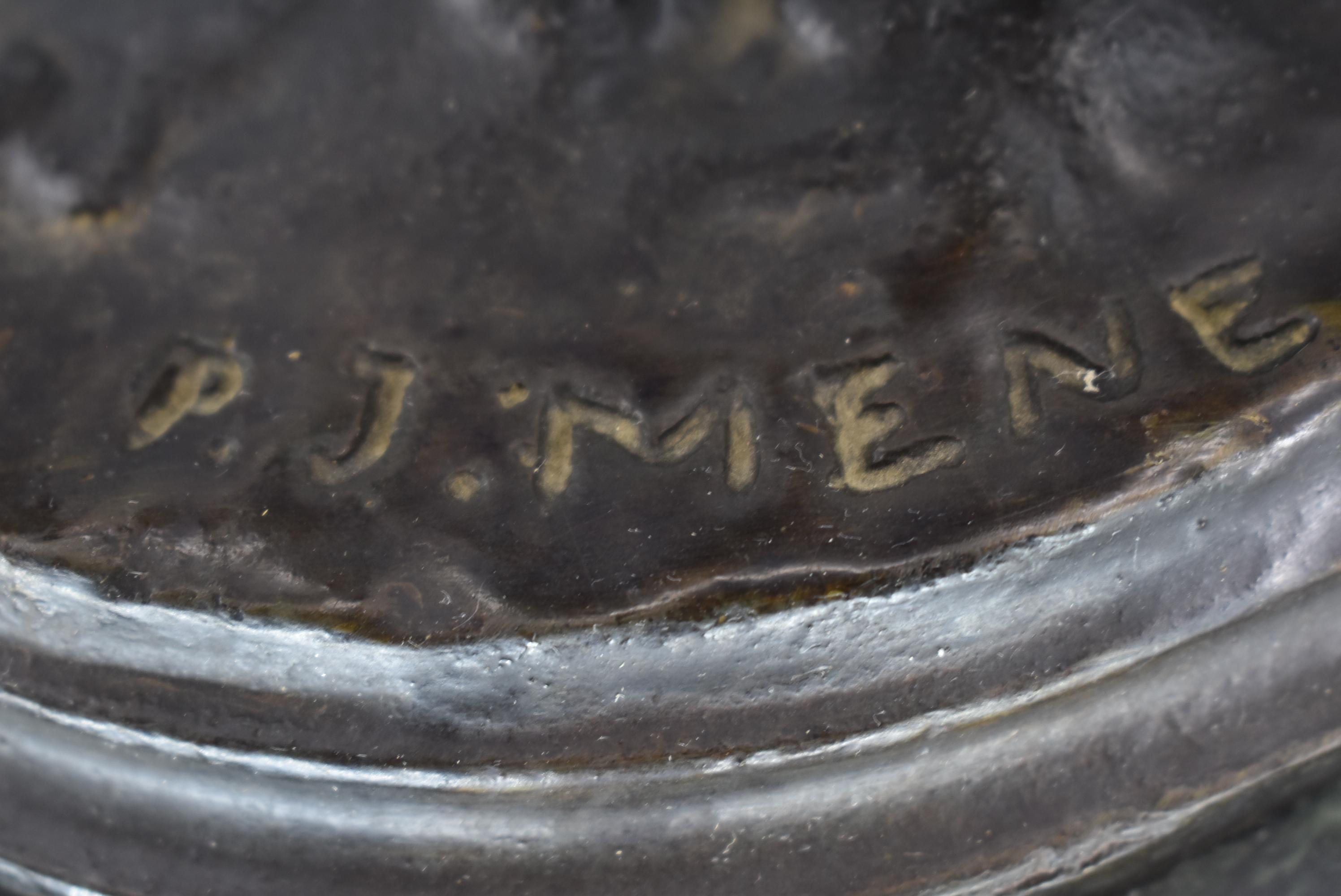 Bronze – Mustang (Single Mustang Horse) – By P. J. Mene – 11” High & 14” Wide – Weighs 28.4lbs – On