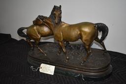 Bronze – Pair of Wild Horses – By P. J. Mene – 1869 – 18” High & 27” Wide – Weighs 101lbs – On Alaba