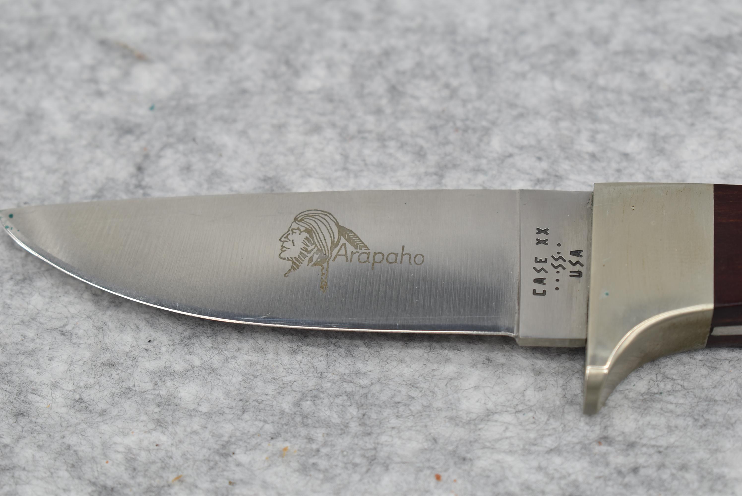 Case XX – R503 SSP 5-Dot – “Arapaho” Indian Fixed Blade Knife – w/Wood Handle – w/Case XX Leather To