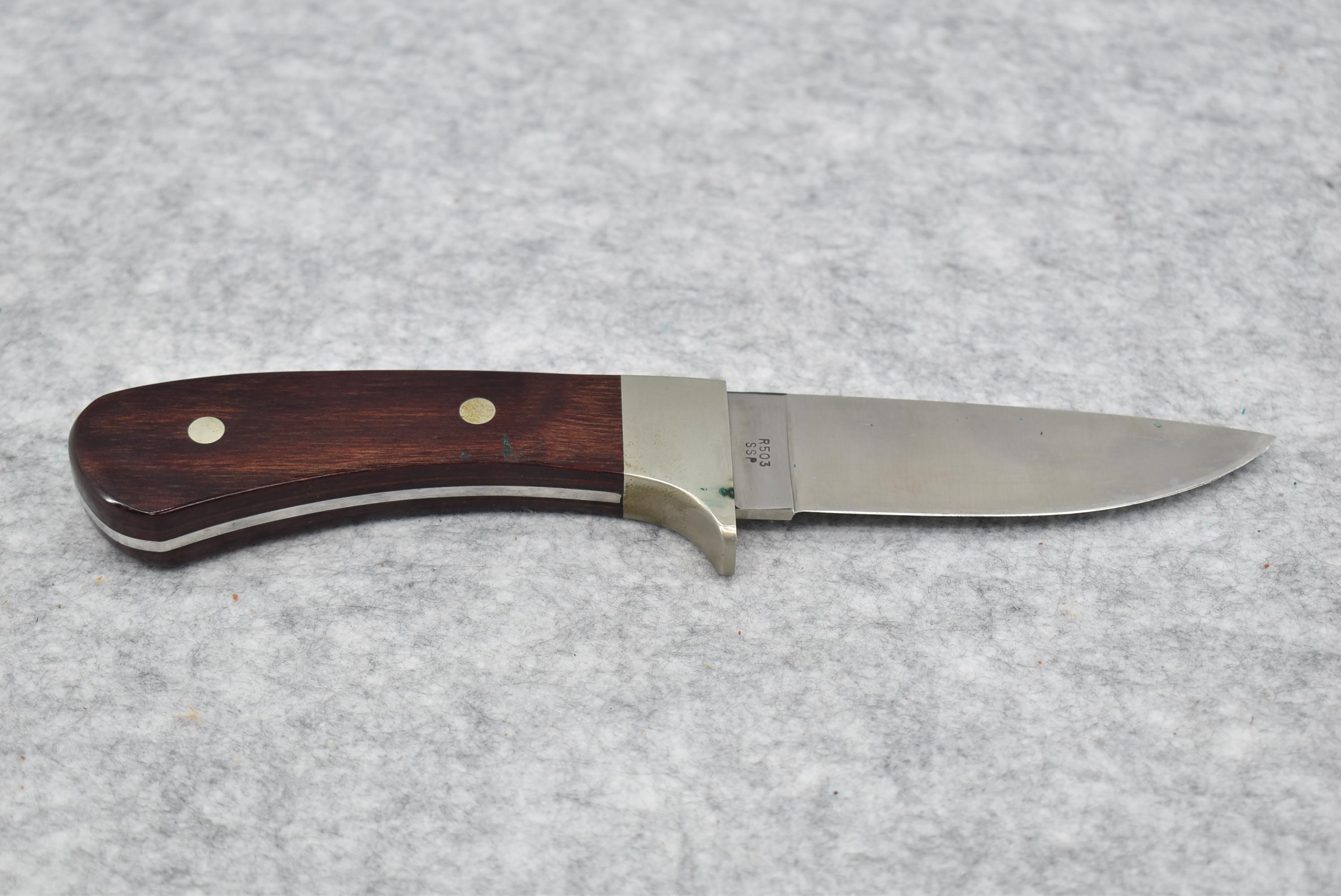 Case XX – R503 SSP 5-Dot – “Arapaho” Indian Fixed Blade Knife – w/Wood Handle – w/Case XX Leather To