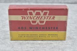 Winchester – 405 Win. 300gr. Soft Point Vintage Red/Yellow Box – Appears Factory Full & Wrapped in P
