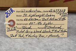Winchester – Mod. 70 Lightweight Carbine – 22-250 Rem. Cal. Bolt Action Rifle