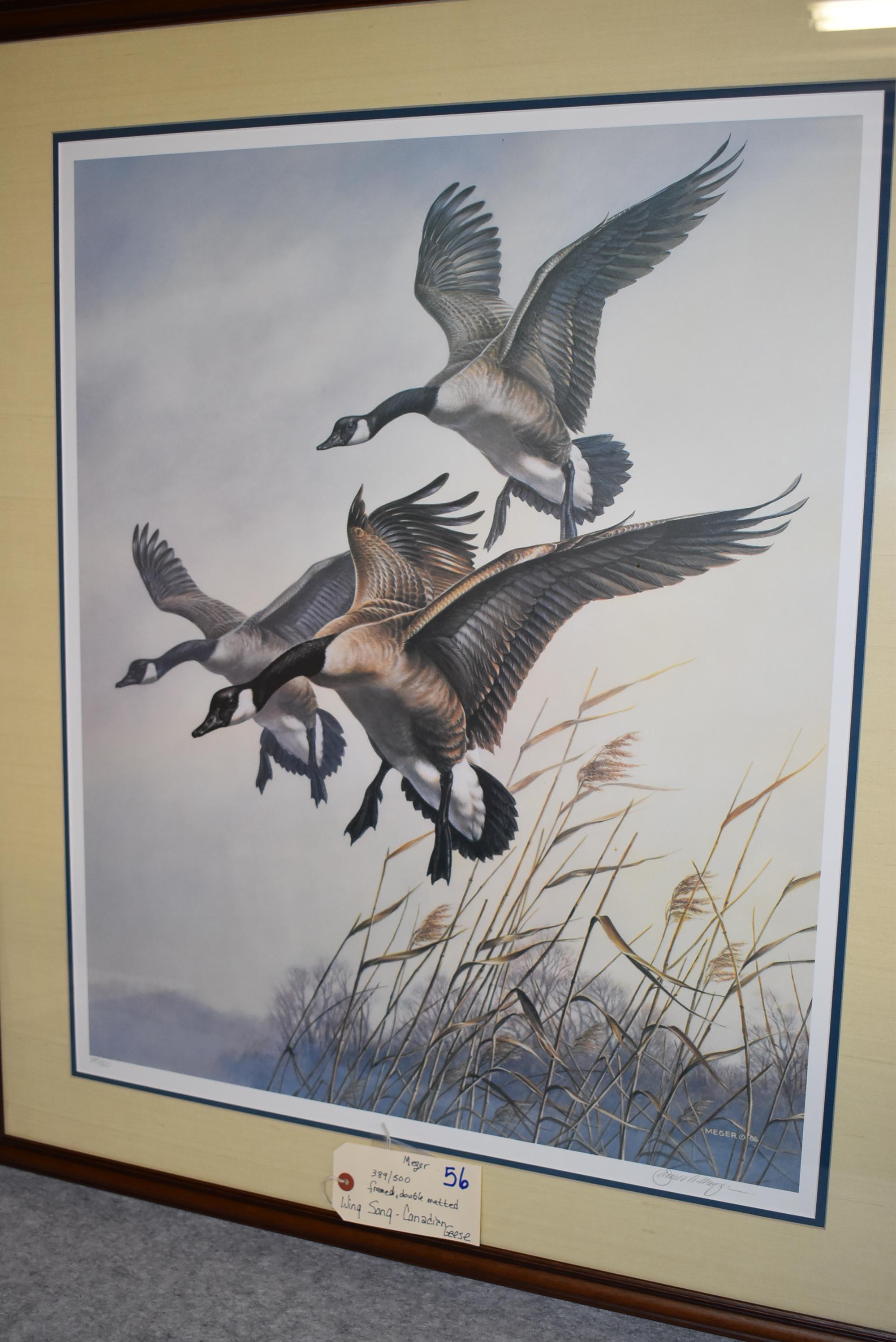 James Meger – “Wing Song Canadian Geese” – 389/500 – Framed & Double Matted Print