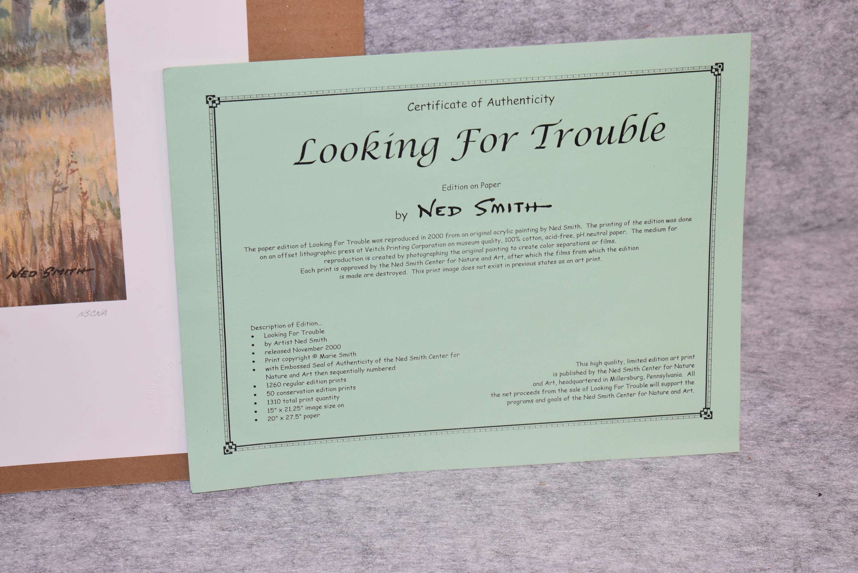 Ned Smith – “Looking for Trouble” – 1200/1260 – Unframed Print