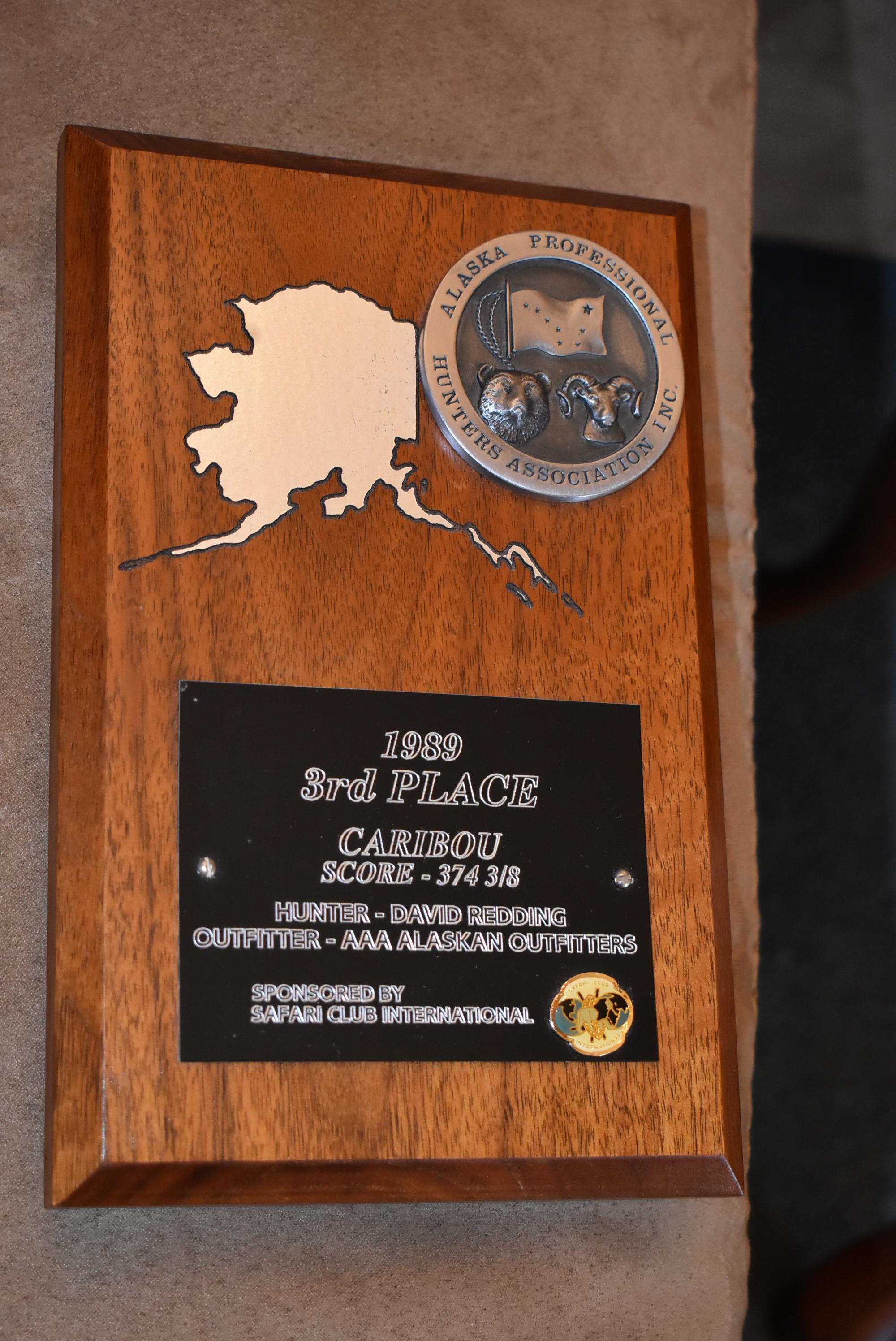 Shoulder Mounted Alaskan Caribou – Scores 374 3/8” – Scored 3rd Place in 1989 by SCI