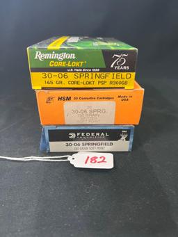 REMINGTON FEDERAL AND HSM 30-06 CAL (X3)