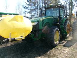 John Deere 8260R MFWD Tractor w/front mount & tank & rack