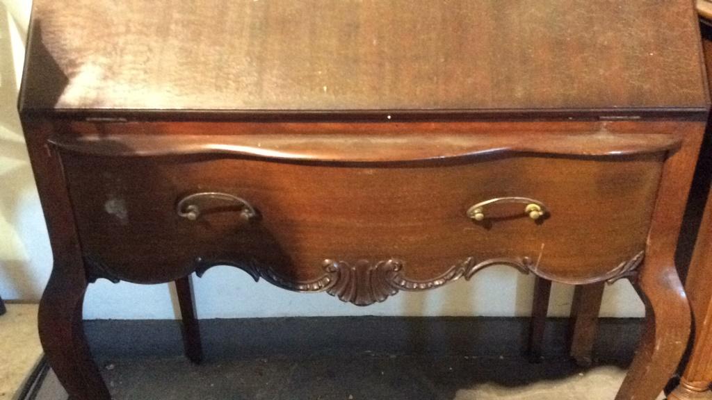 BREAKFRONT SERPENTINE WRITING DESK