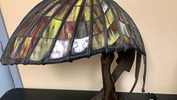 TIFFANY MYEDA FLYING LADY BRONZE TABLE LAMP