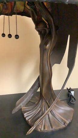 TIFFANY MYEDA FLYING LADY BRONZE TABLE LAMP