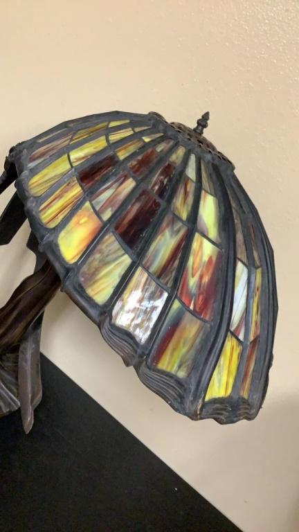 TIFFANY MYEDA FLYING LADY BRONZE TABLE LAMP