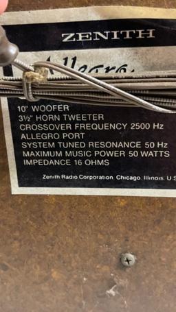 VINTAGE ZENITH ALLEGRO SPEAKER