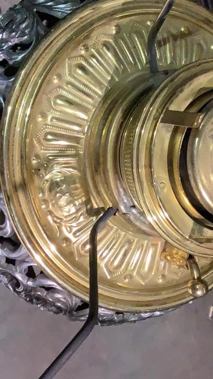 ANTIQUE B&H CHERUB LUSTER LAMP