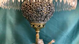 ANTIQUE B&H CHERUB LUSTER LAMP