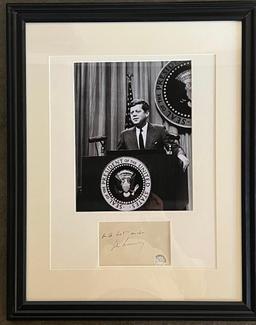 President John F. Kennedy Original Signature GFA Authenticated - Selling No Reserve!