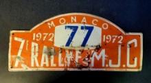 Monte Carlo Rally Plate