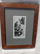 Vintage Racing Illustration by Russell Brockbank - SELLING NO RESERVE