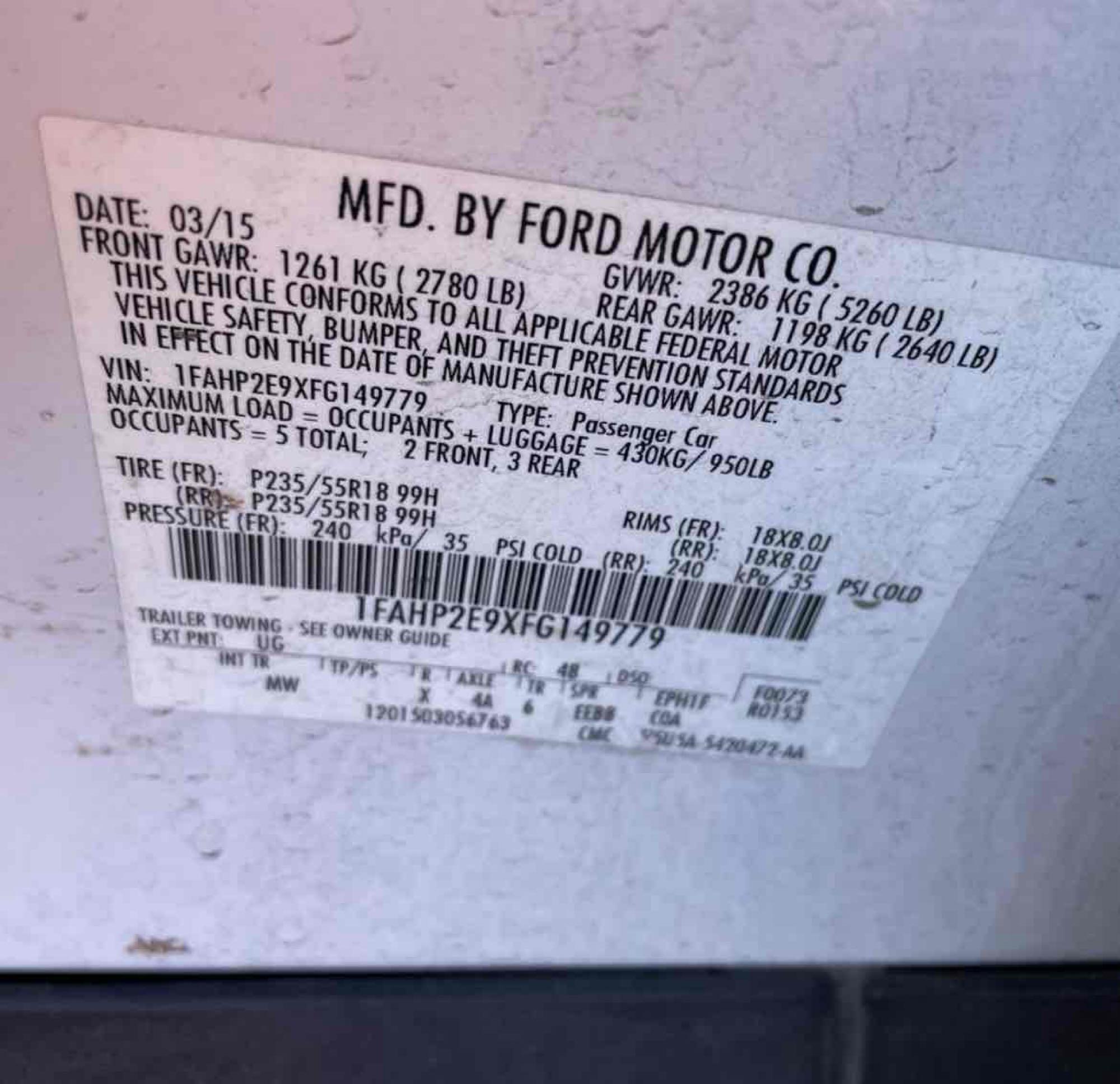 2015 Ford Taurus